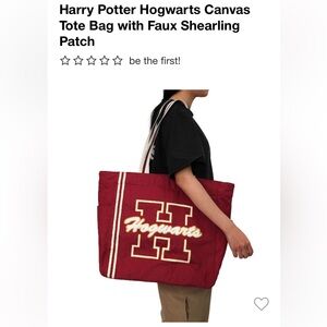 Hogwarts Canvas Tote Bag in Maroon